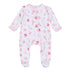 Dancing Hearts Ruffle Zip Footie - Magnolia BabyFootie