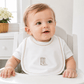 Darling Cowboy Boots Hand-Embroidered Bib - Ivory - Magnolia BabyBib