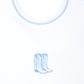 Darling Cowboy Boots Hand-Embroidered Bib - Light Blue - Magnolia BabyBib