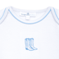 Darling Cowboy Boots Hand-Embroidered Bodysuit - Light Blue - Magnolia BabyBodysuit
