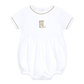 Darling Cowboy Boots Hand-Embroidered Bubble - Ivory - Magnolia BabyBubble