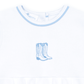 Darling Cowboy Boots Hand-Embroidered Bubble - Light Blue - Magnolia BabyBubble