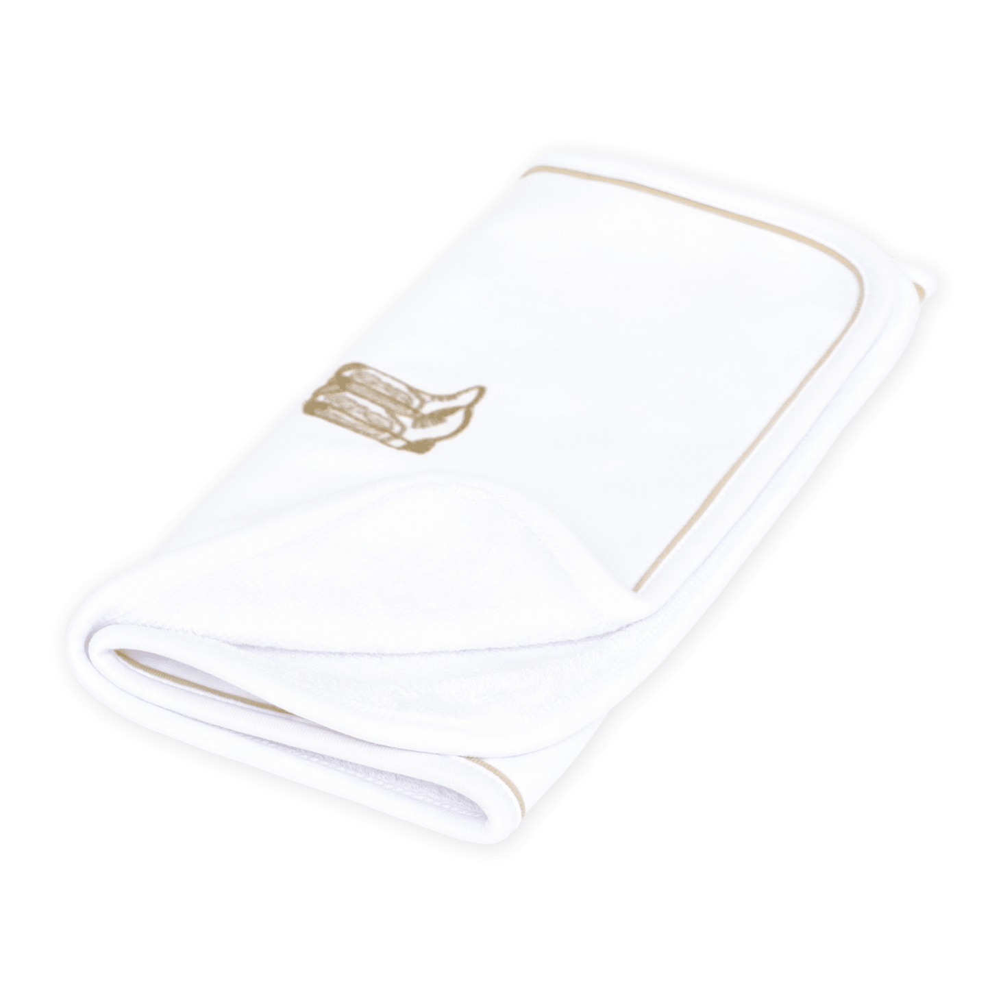 Darling Cowboy Boots Hand-Embroidered Burp Cloth - Ivory - Magnolia BabyBurp Cloth