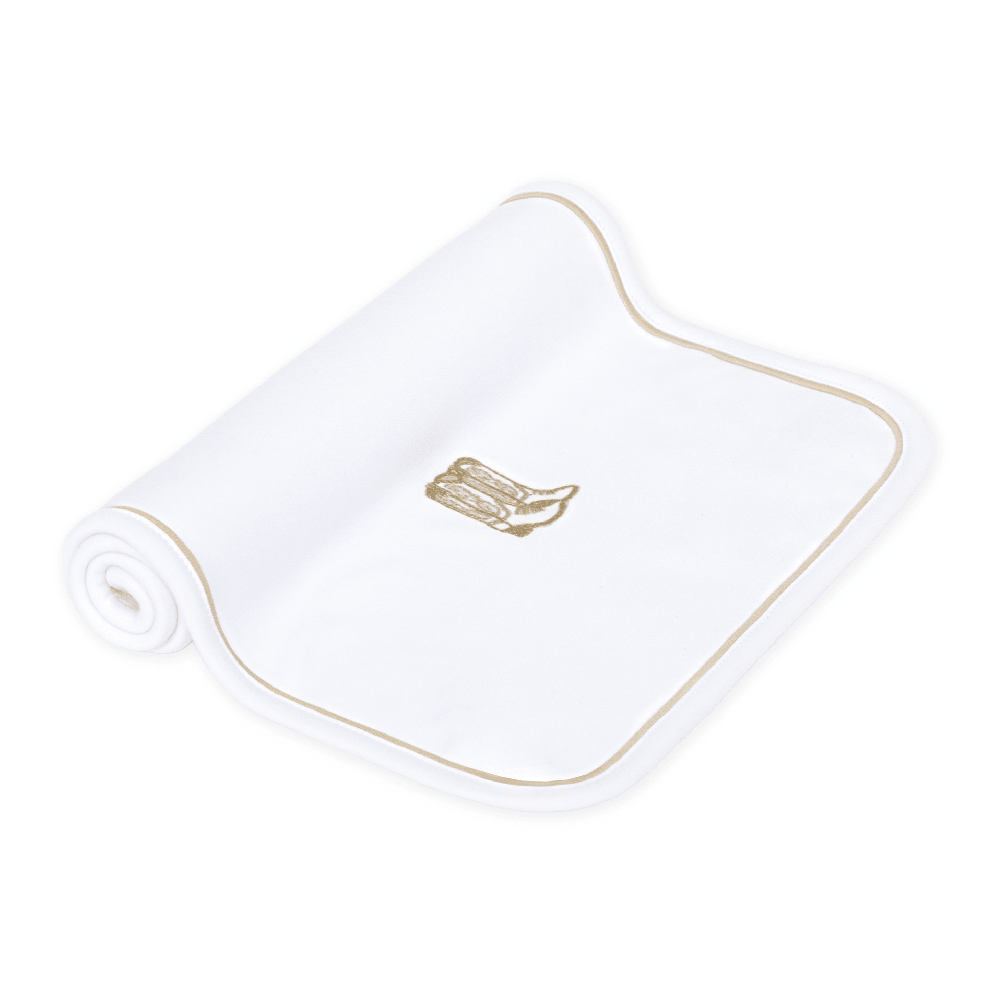 Darling Cowboy Boots Hand-Embroidered Burp Cloth - Ivory - Magnolia BabyBurp Cloth