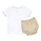 Darling Cowboy Boots Hand-Embroidered Diaper Cover Set - Ivory - Magnolia BabyDiaper Cover