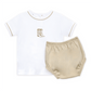 Darling Cowboy Boots Hand-Embroidered Diaper Cover Set - Ivory - Magnolia BabyDiaper Cover