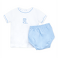 Darling Cowboy Boots Hand-Embroidered Diaper Cover Set - Light Blue - Magnolia BabyDiaper Cover