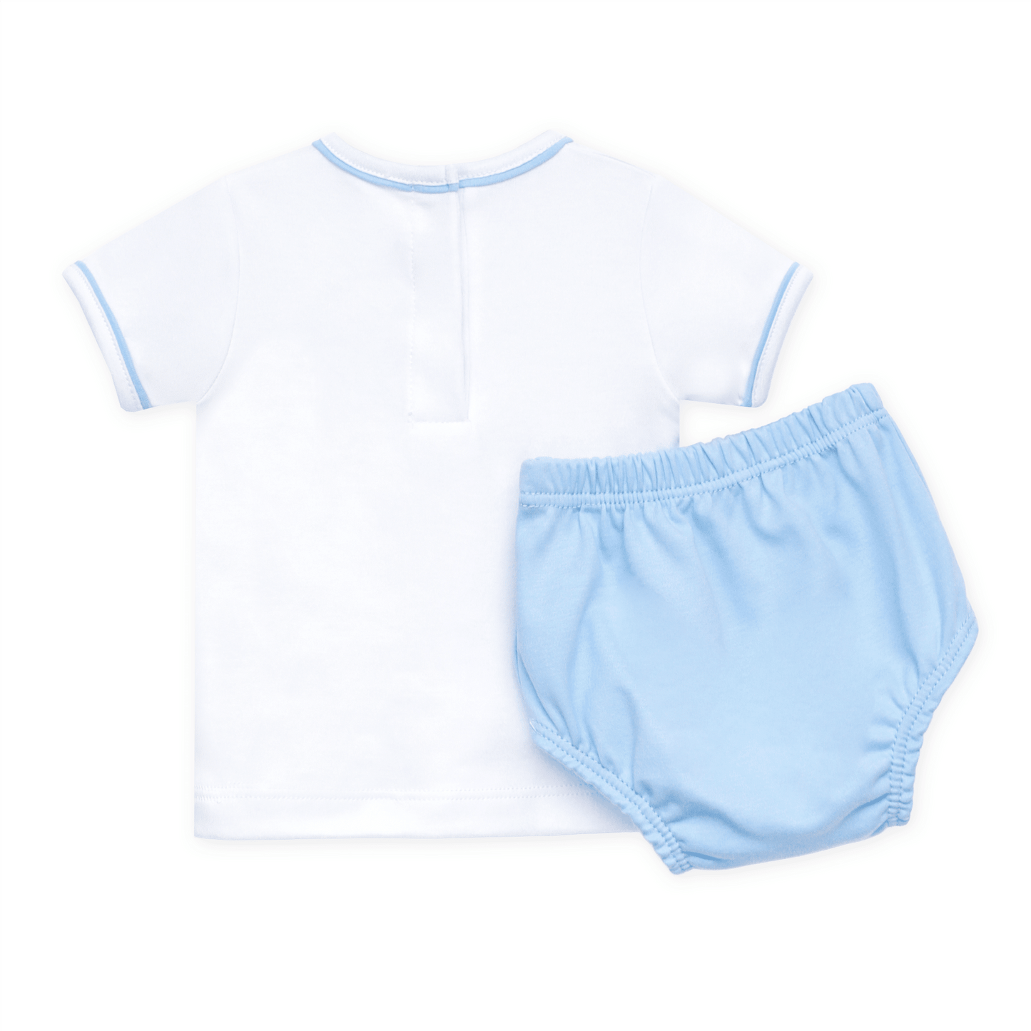Darling Cowboy Boots Hand-Embroidered Diaper Cover Set - Light Blue - Magnolia BabyDiaper Cover