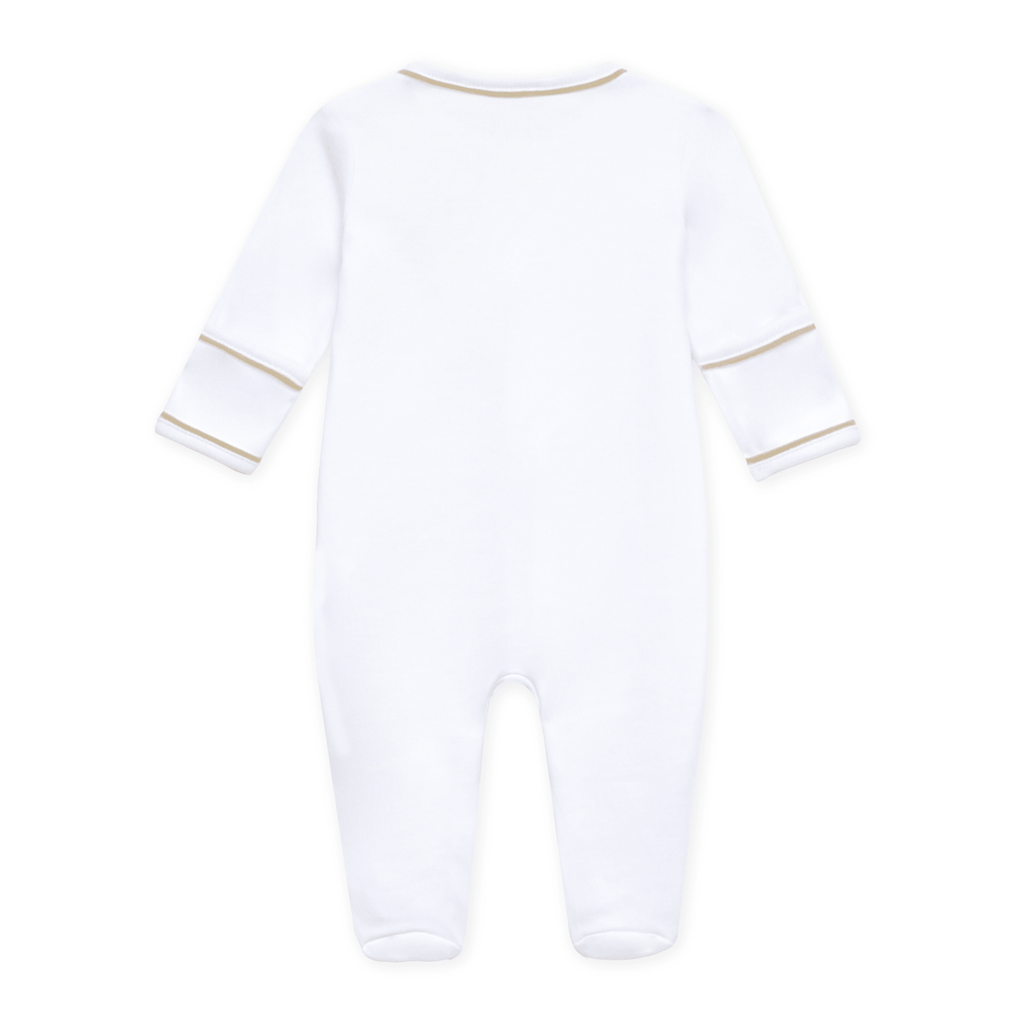 Darling Cowboy Boots Hand-Embroidered Footie - Ivory - Magnolia BabyFootie