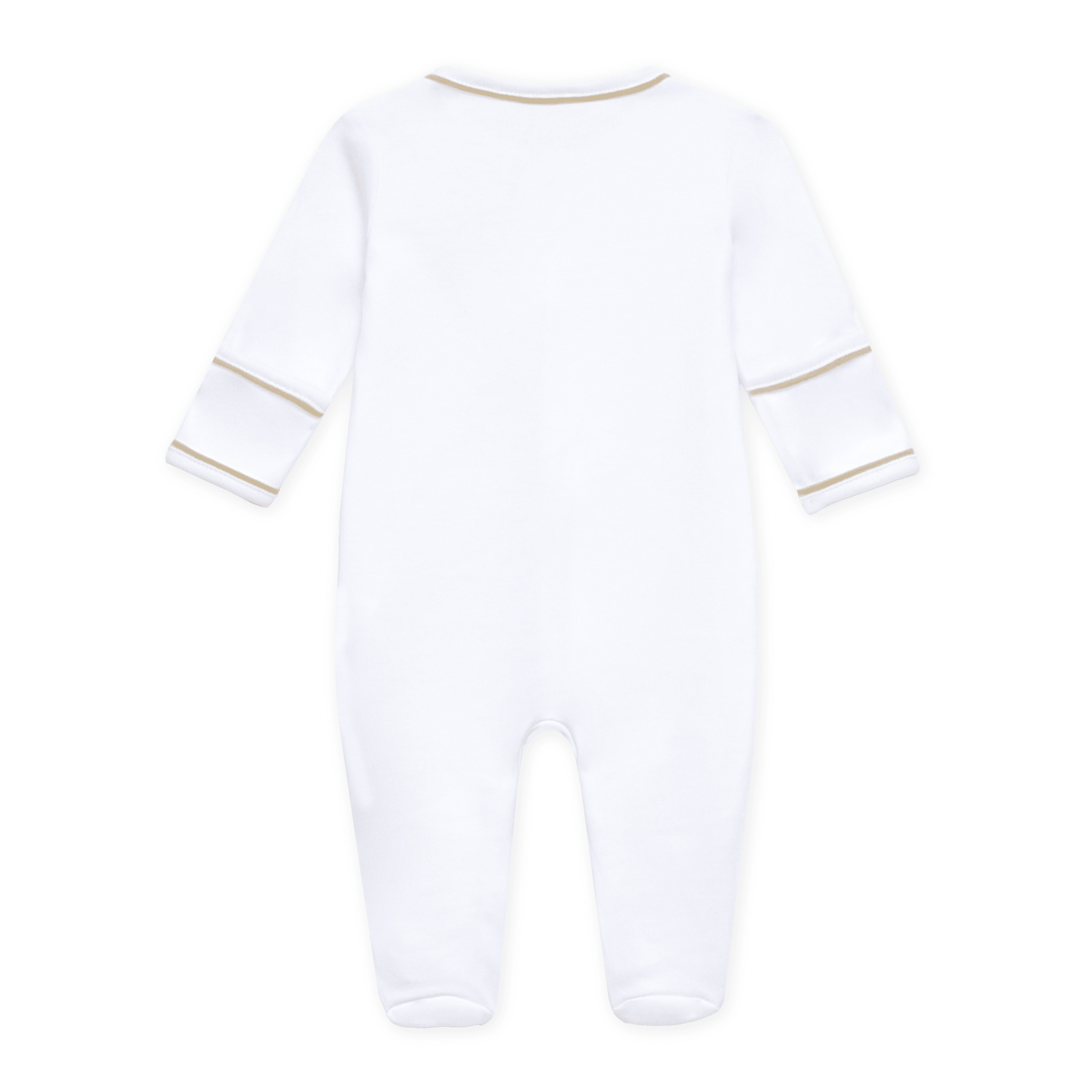 Darling Cowboy Boots Hand-Embroidered Footie - Ivory - Magnolia BabyFootie