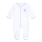 Darling Cowboy Boots Hand-Embroidered Footie - Light Blue - Magnolia BabyFootie