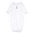 Darling Cowboy Boots Hand-Embroidered Gathered Gown - Ivory - Magnolia BabyGown