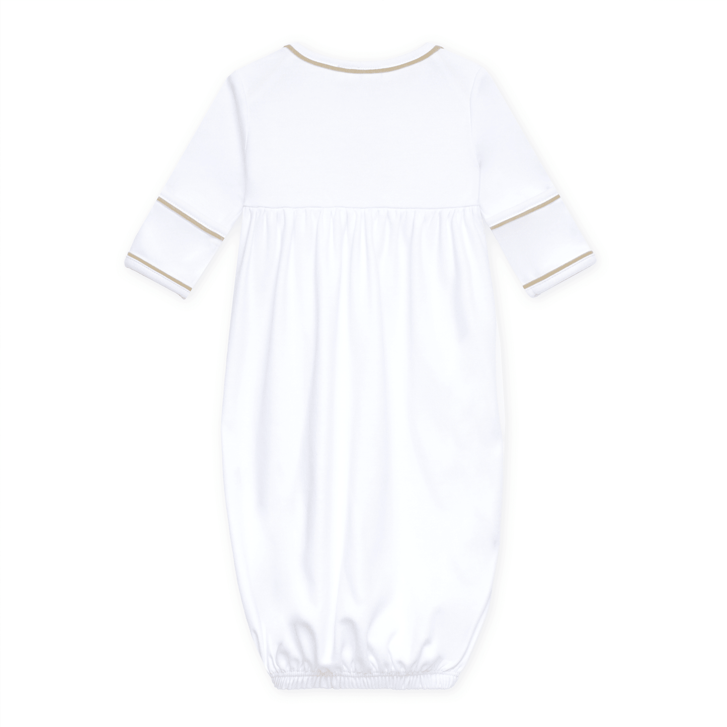 Darling Cowboy Boots Hand-Embroidered Gathered Gown - Ivory - Magnolia BabyGown