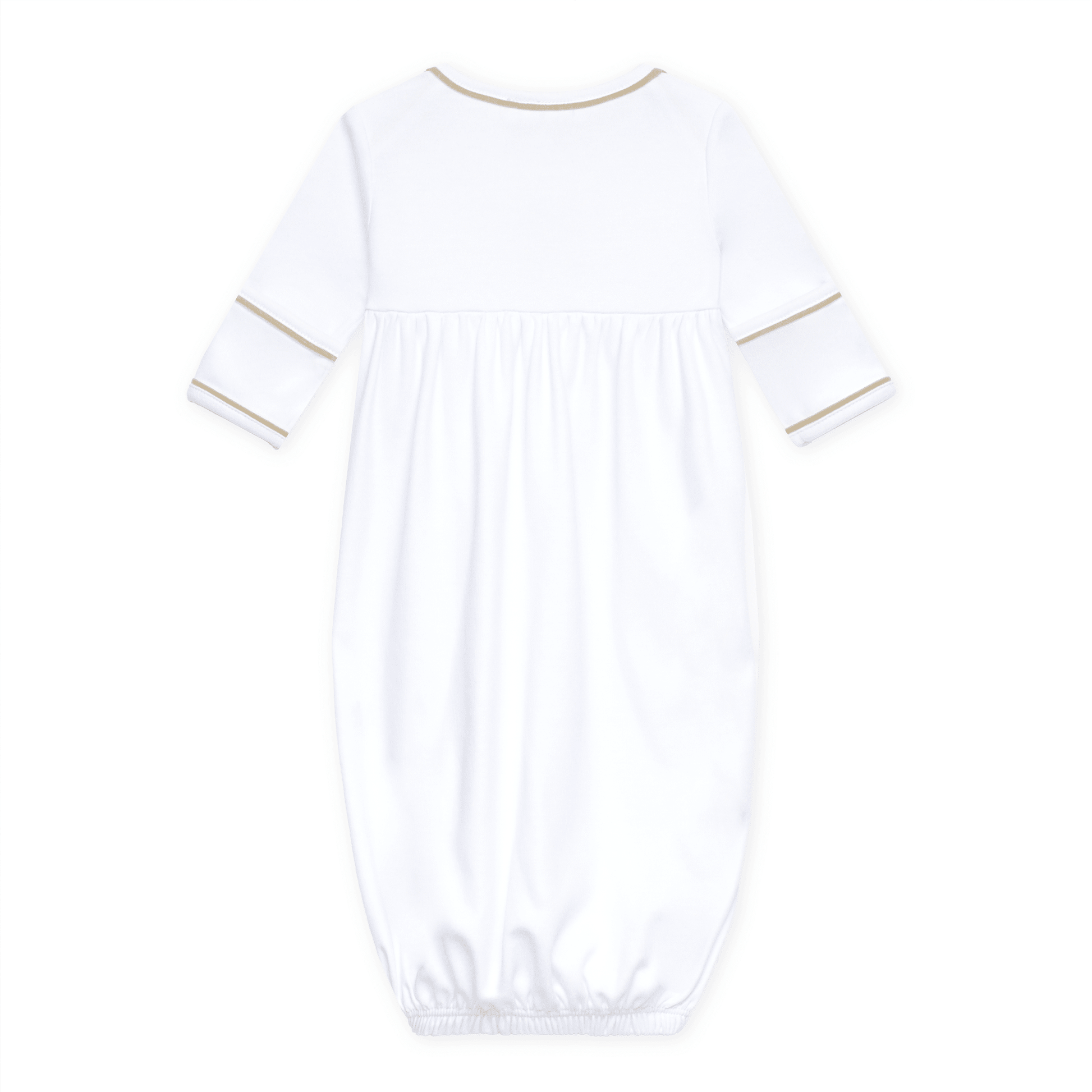 Darling Cowboy Boots Hand-Embroidered Gathered Gown - Ivory - Magnolia BabyGown