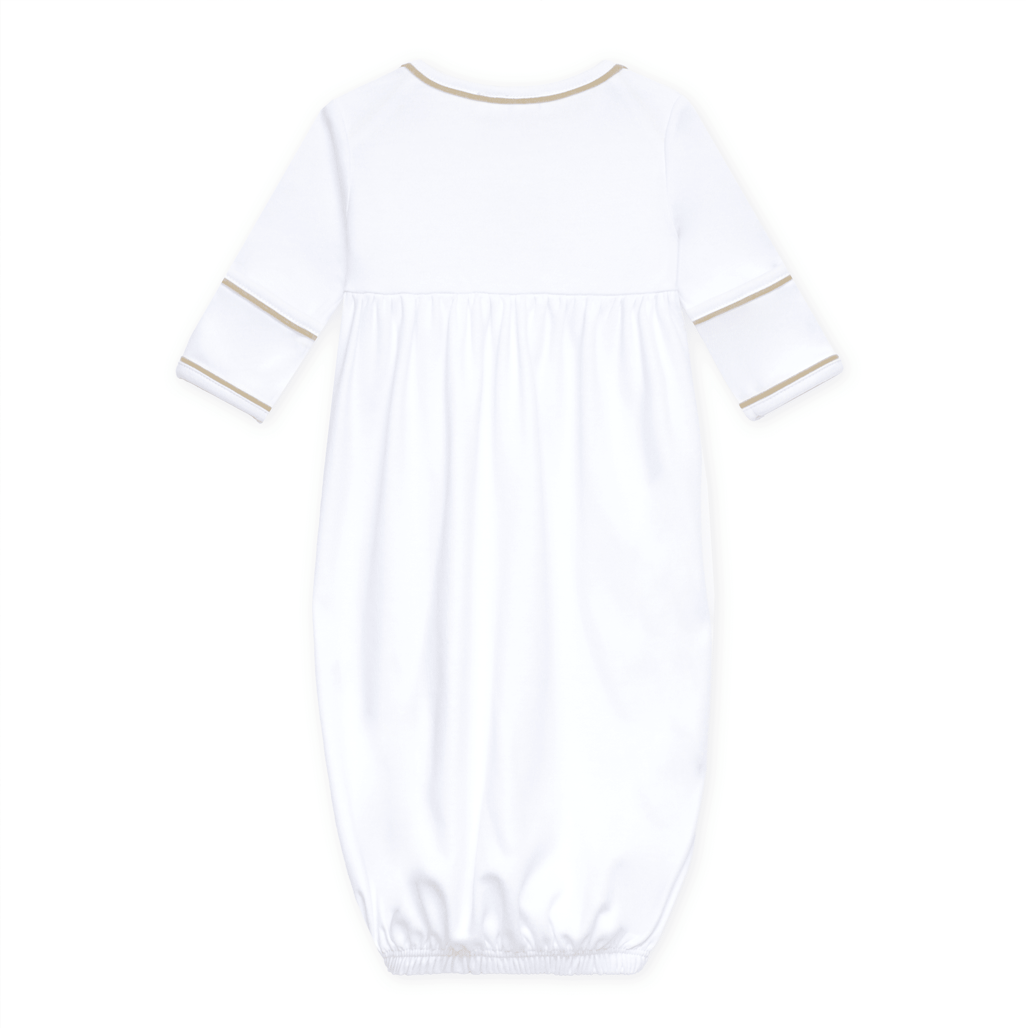 Darling Cowboy Boots Hand-Embroidered Gathered Gown - Ivory - Magnolia BabyGown