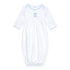 Darling Cowboy Boots Hand-Embroidered Gathered Gown - Light Blue - Magnolia BabyGown