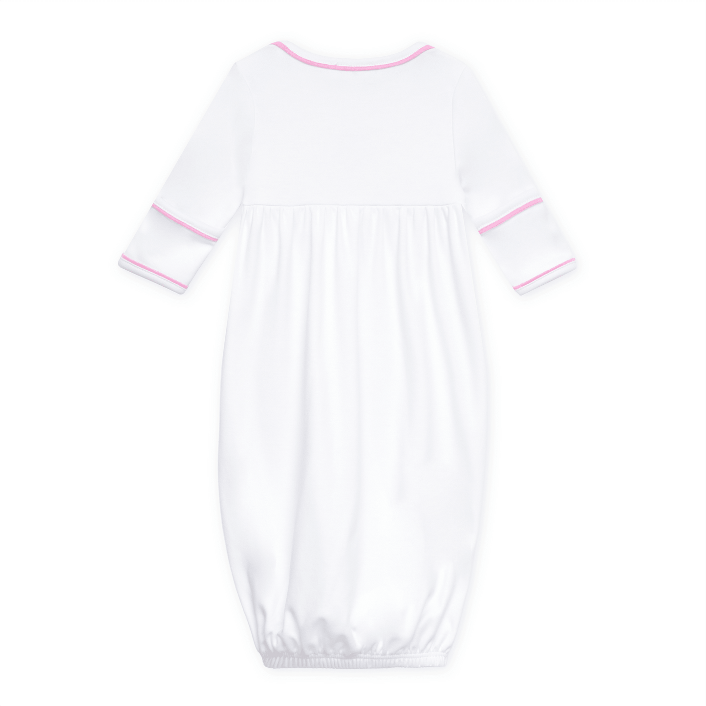 Darling Cowboy Boots Hand-Embroidered Gathered Gown - Pink - Magnolia BabyGown
