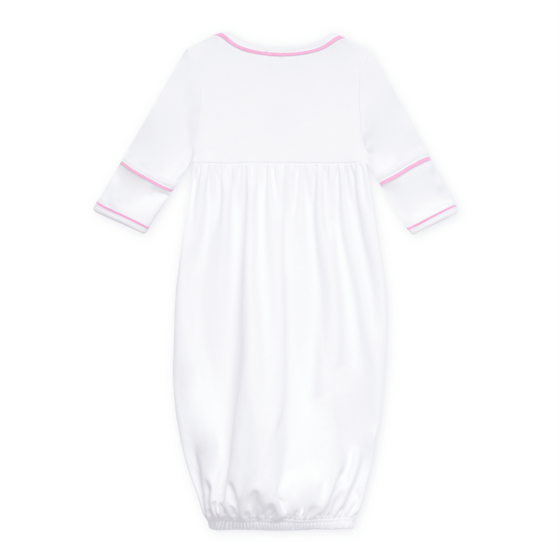 Darling Cowboy Boots Hand-Embroidered Gathered Gown - Pink - Magnolia BabyGown