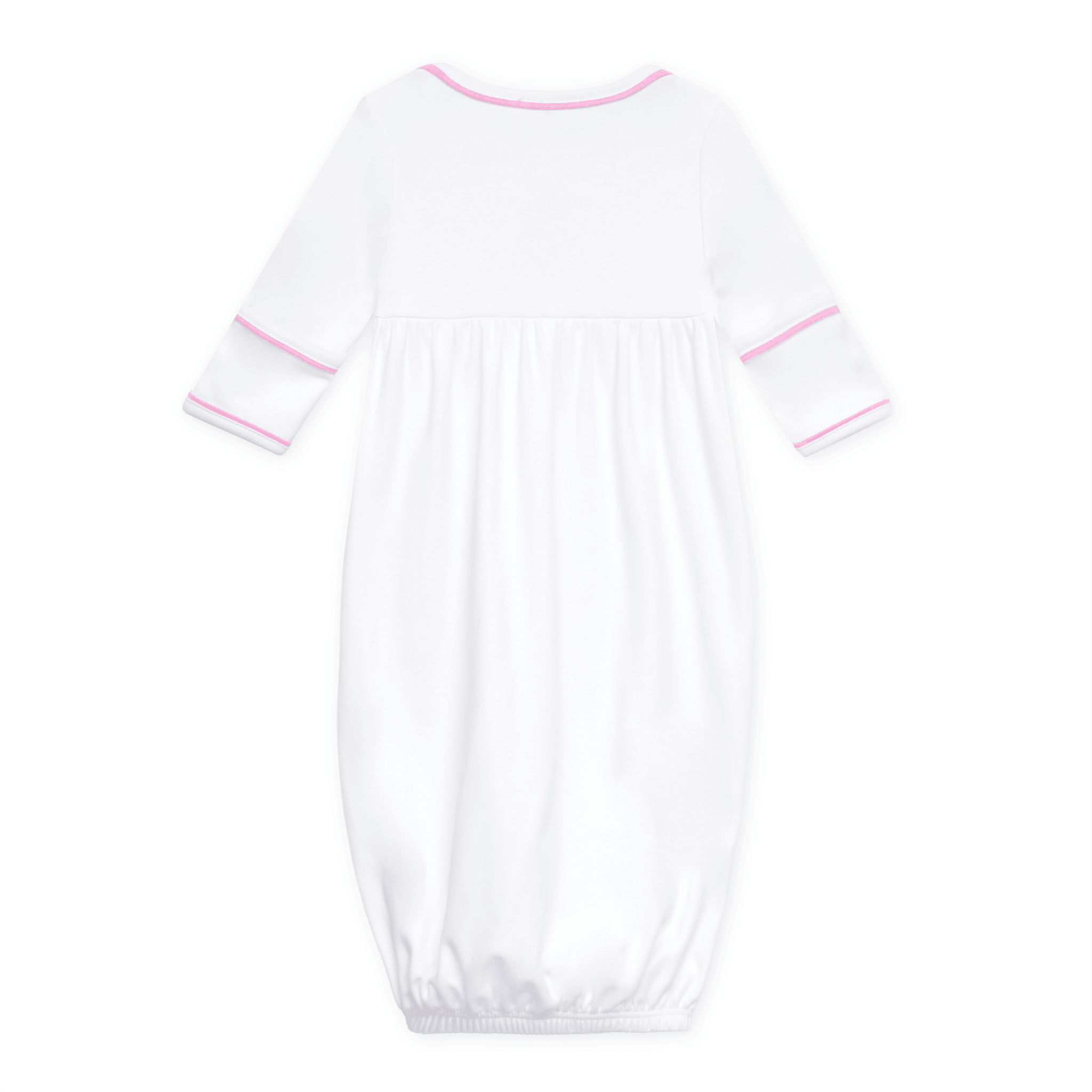 Darling Cowboy Boots Hand-Embroidered Gathered Gown - Pink - Magnolia BabyGown
