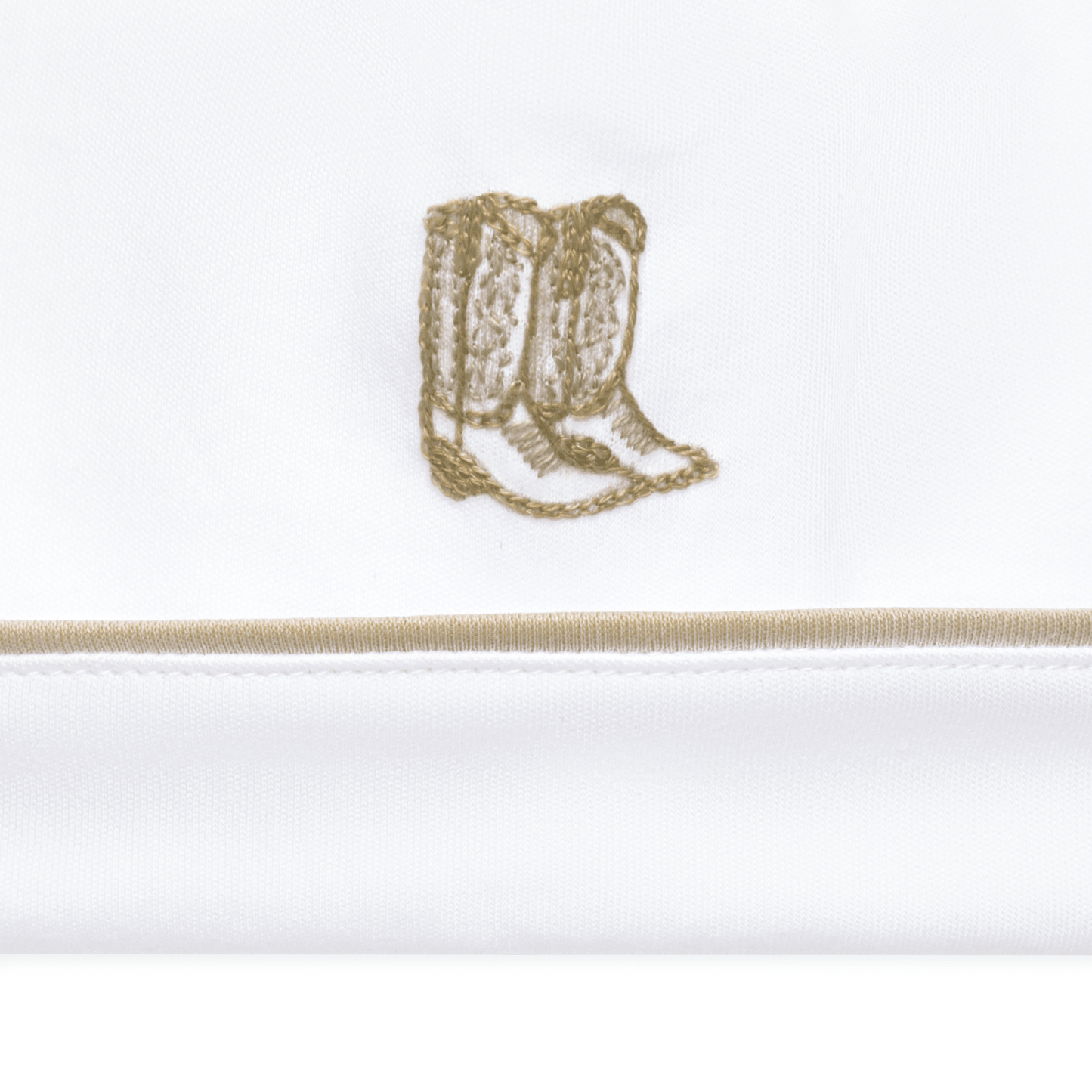 Darling Cowboy Boots Hand-Embroidered Hat - Ivory - Magnolia BabyHat