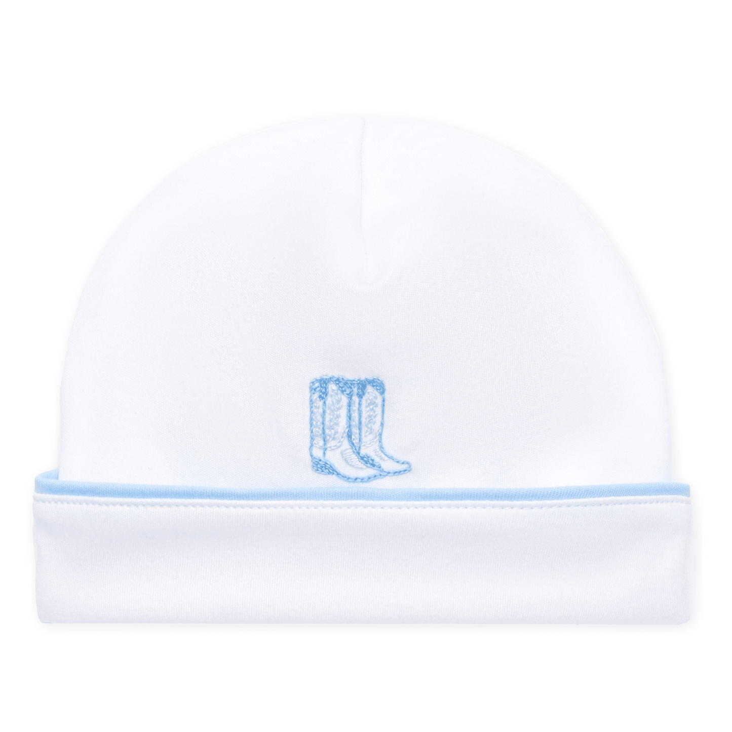 Darling Cowboy Boots Hand-Embroidered Hat - Light Blue - Magnolia BabyHat