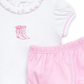 Darling Cowboy Boots Hand-Embroidered Ruffle Diaper Cover Set - Magnolia BabyDiaper Cover