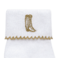 Darling Cowboy Boots Hand-Embroidered Socks - Ivory - Magnolia BabySocks