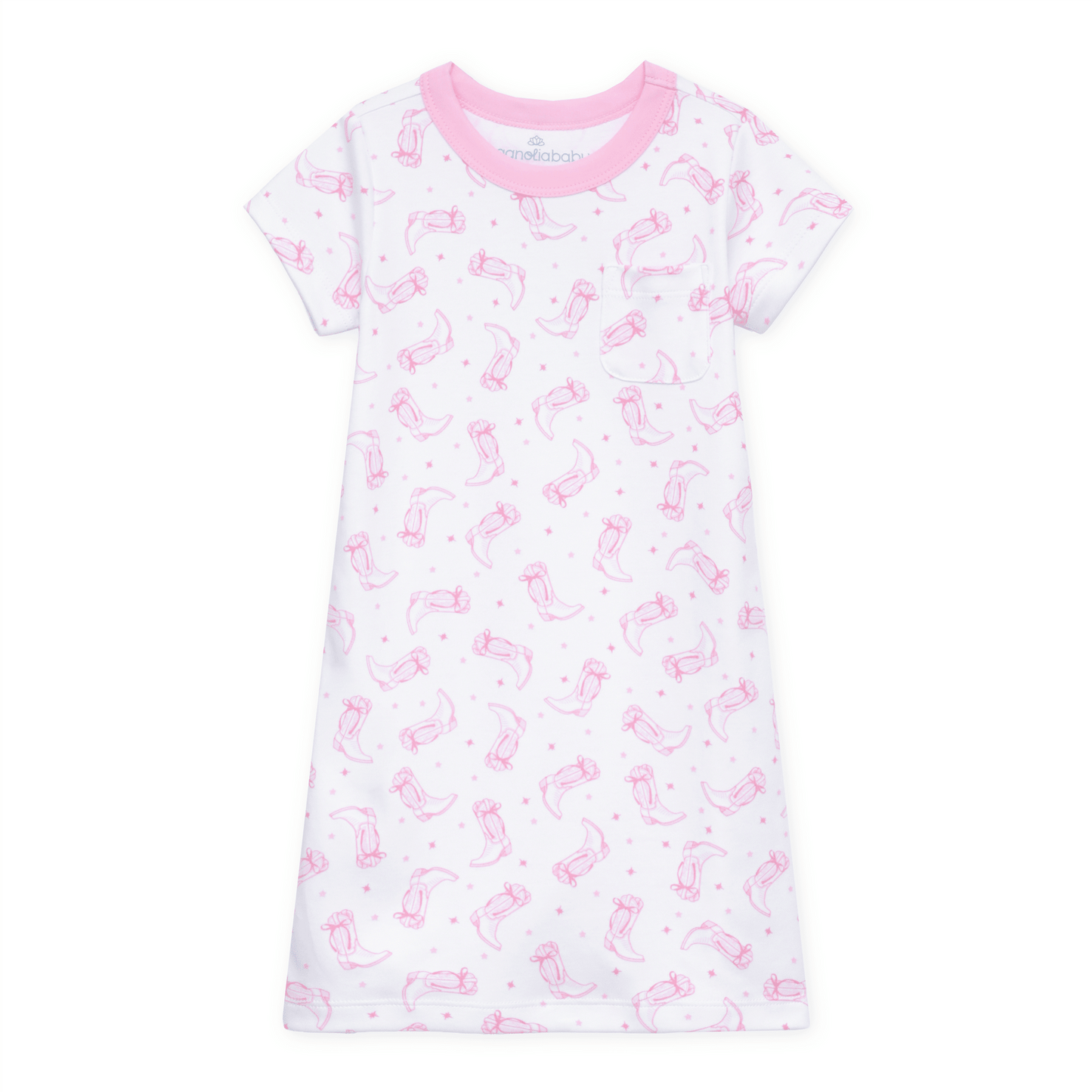 Darling Cowboy Boots Nightdress - Pink - Magnolia BabyNightdress