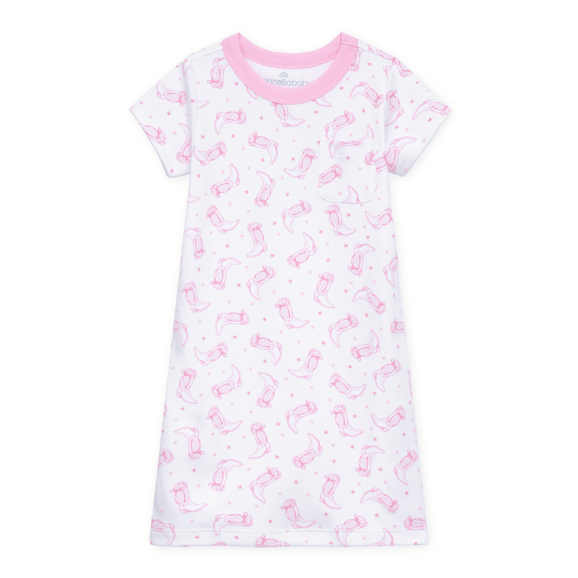 Darling Cowboy Boots Nightdress - Pink - Magnolia BabyNightdress