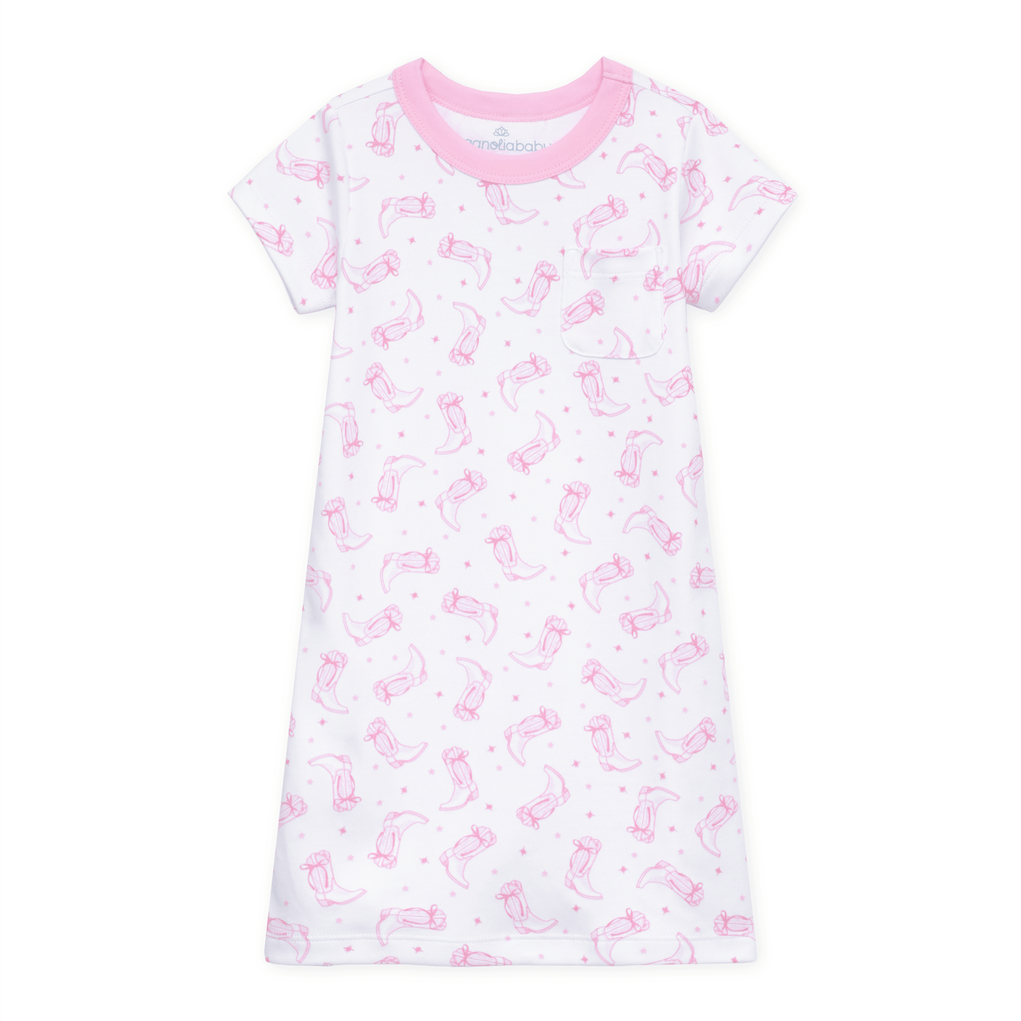 Darling Cowboy Boots Nightdress - Pink - Magnolia BabyNightdress