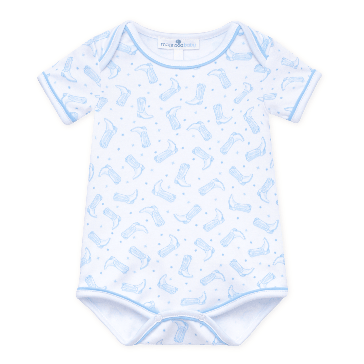 Darling Cowboy Boots Print Bodysuit - Light Blue - Magnolia BabyBodysuit