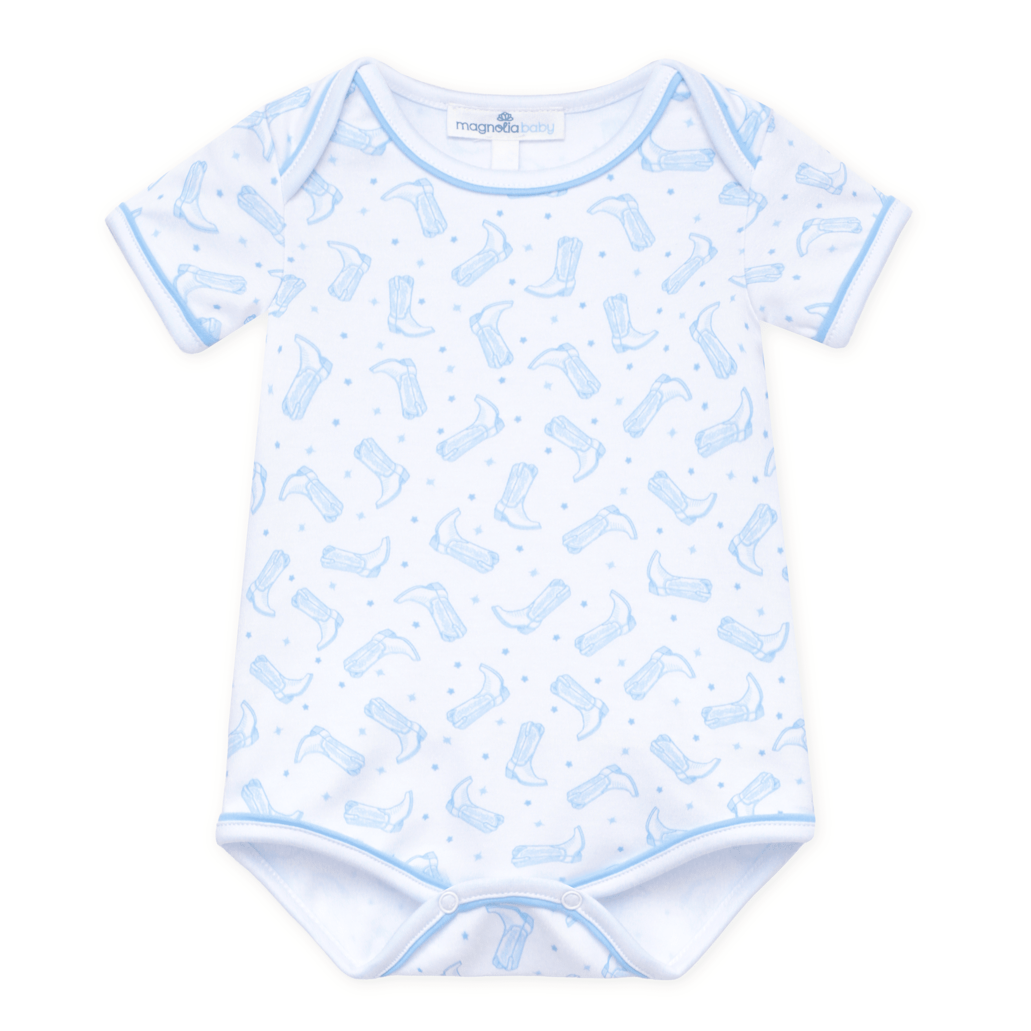 Darling Cowboy Boots Print Bodysuit - Light Blue - Magnolia BabyBodysuit