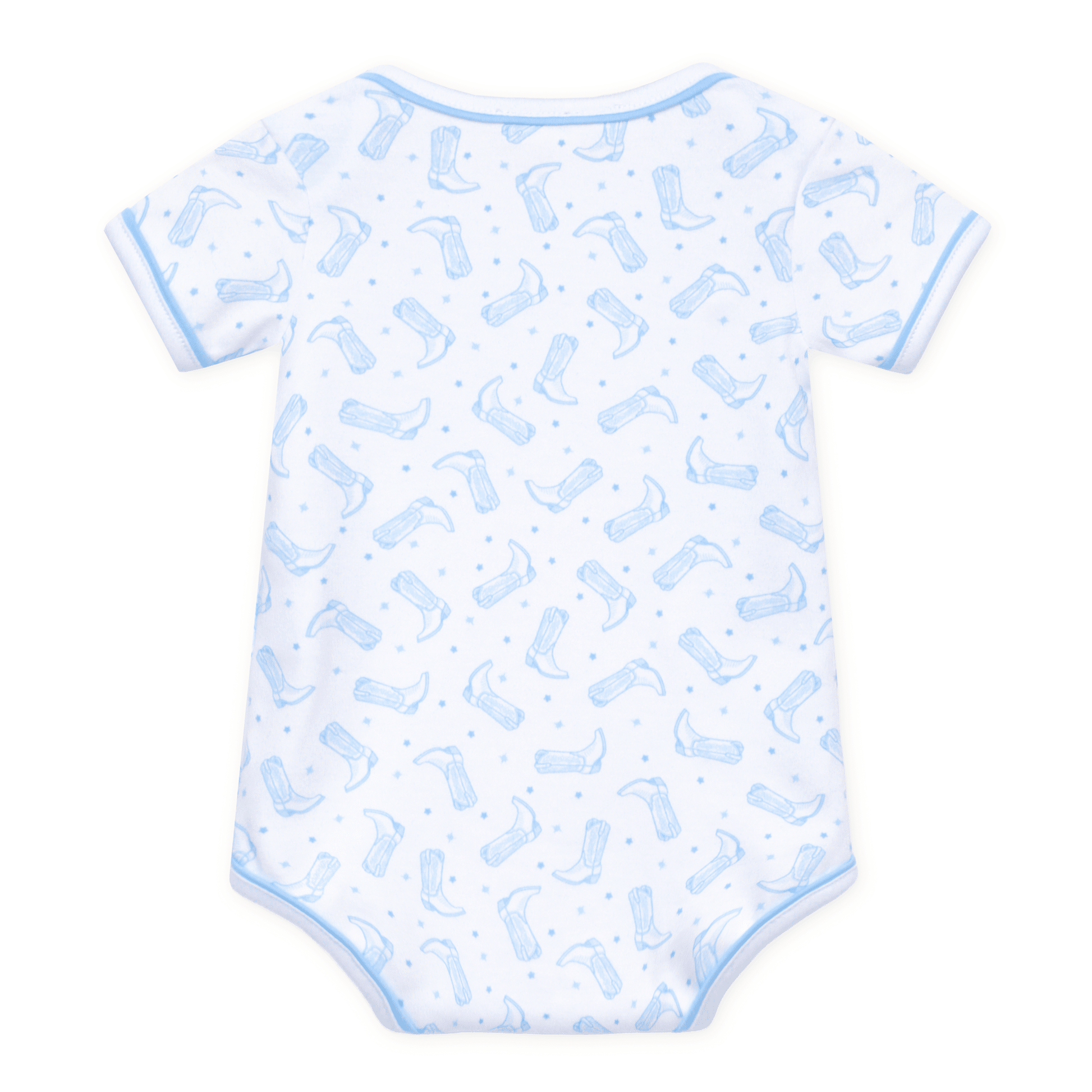 Darling Cowboy Boots Print Bodysuit - Light Blue - Magnolia BabyBodysuit