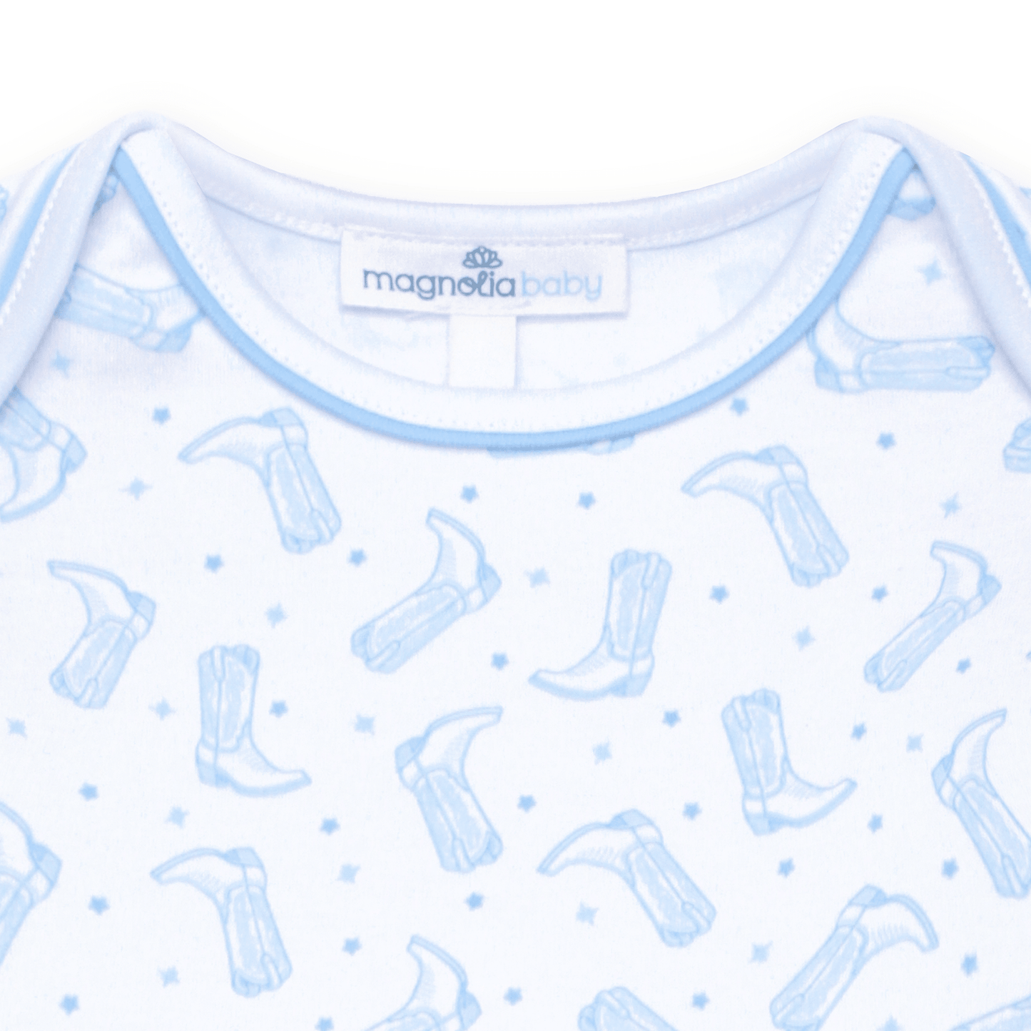 Darling Cowboy Boots Print Bodysuit - Light Blue - Magnolia BabyBodysuit