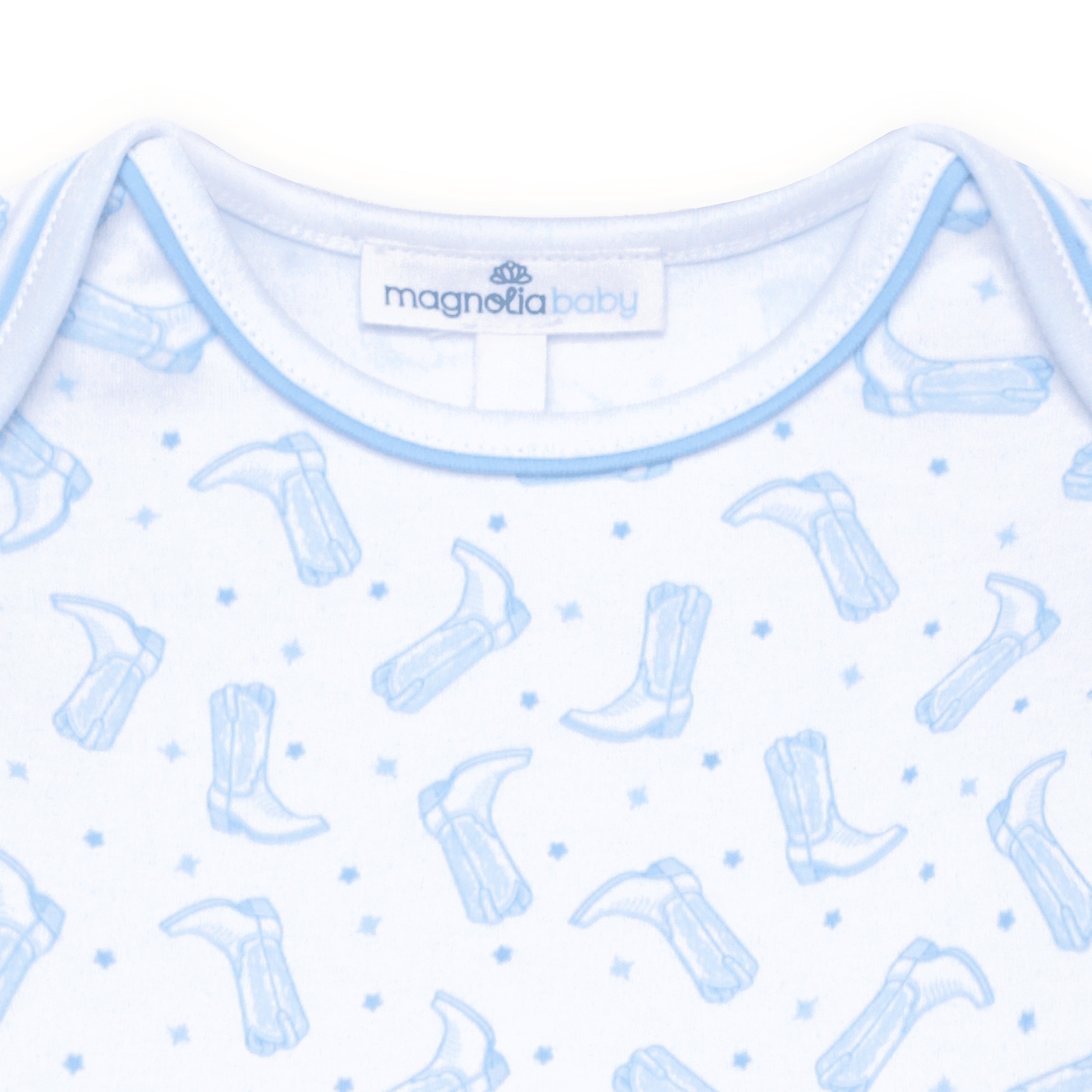 Darling Cowboy Boots Print Bodysuit - Light Blue - Magnolia BabyBodysuit