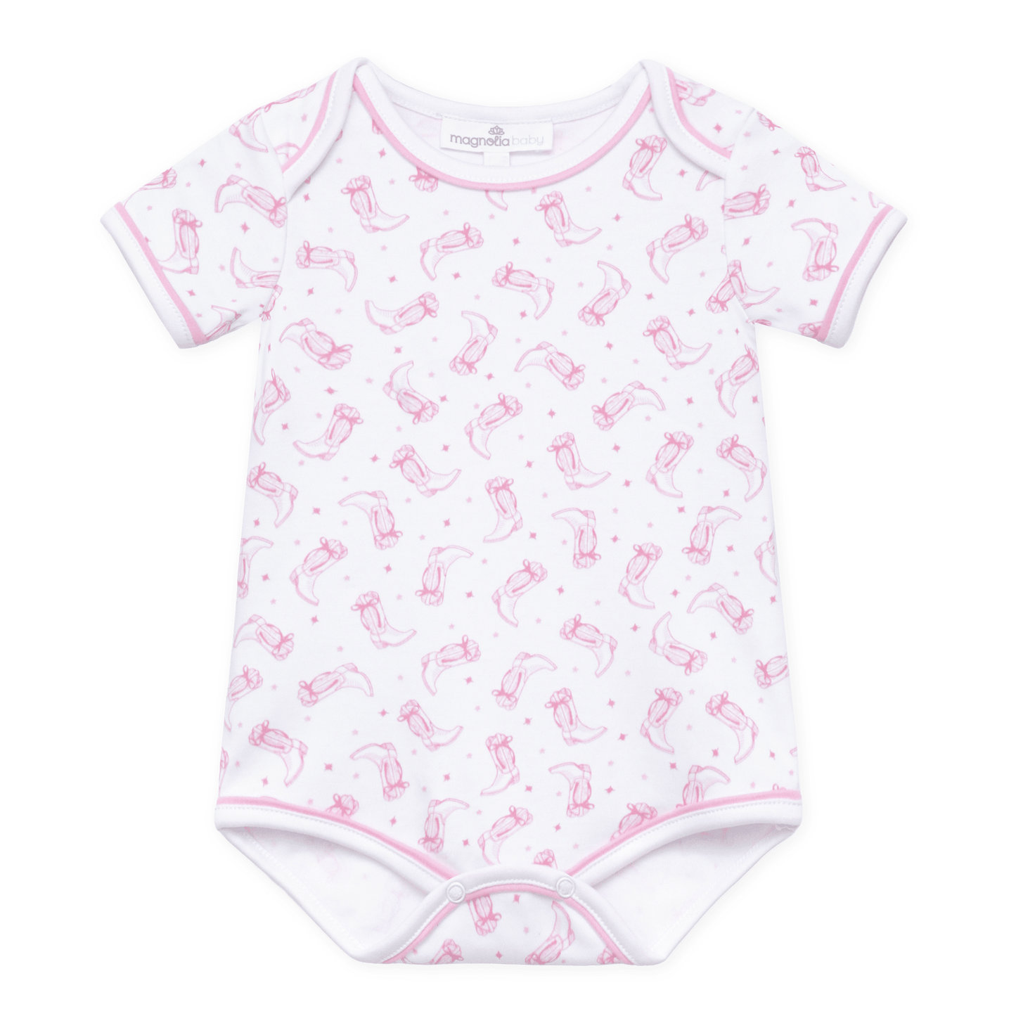 Darling Cowboy Boots Print Bodysuit - Pink - Magnolia BabyBodysuit