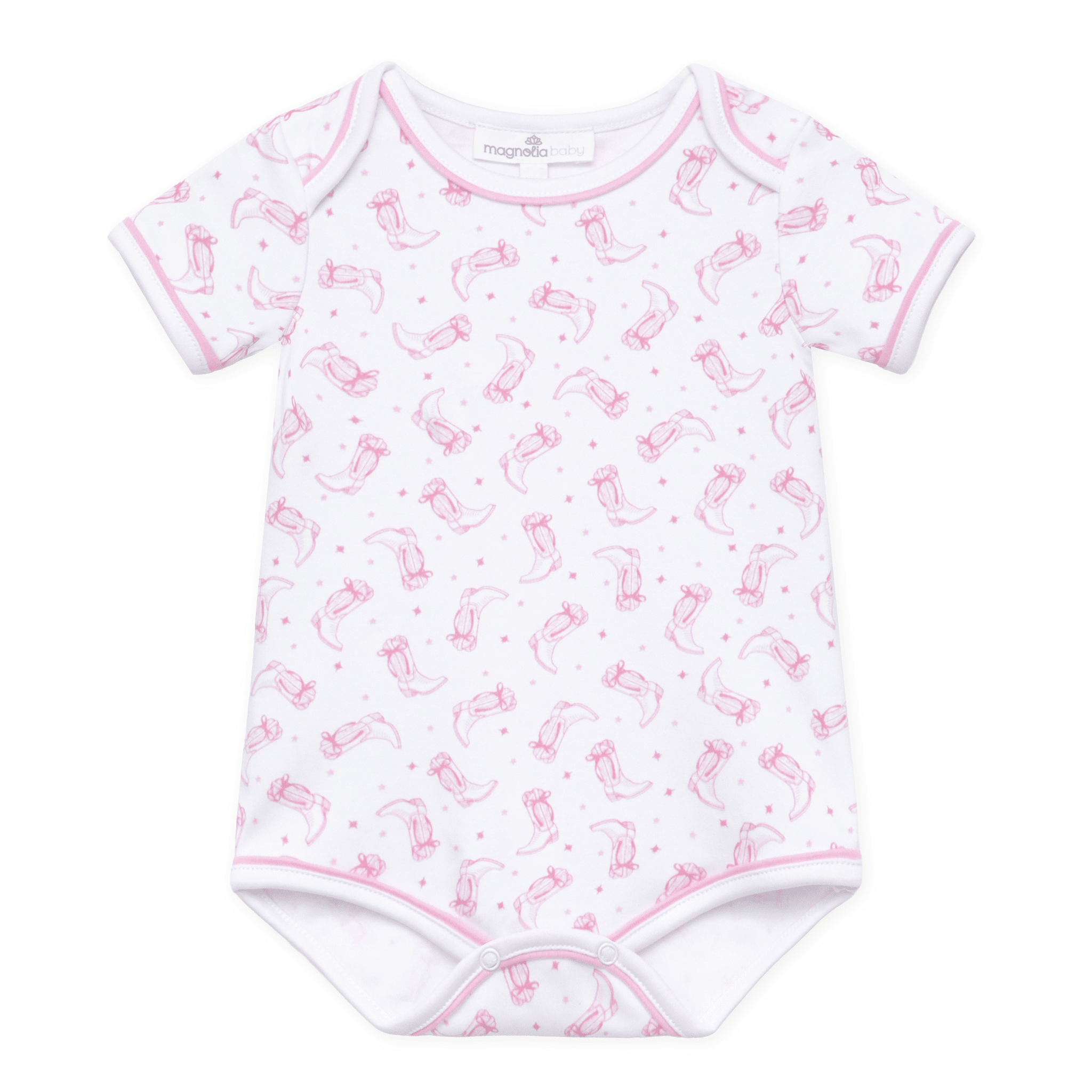 Darling Cowboy Boots Print Bodysuit - Pink - Magnolia BabyBodysuit