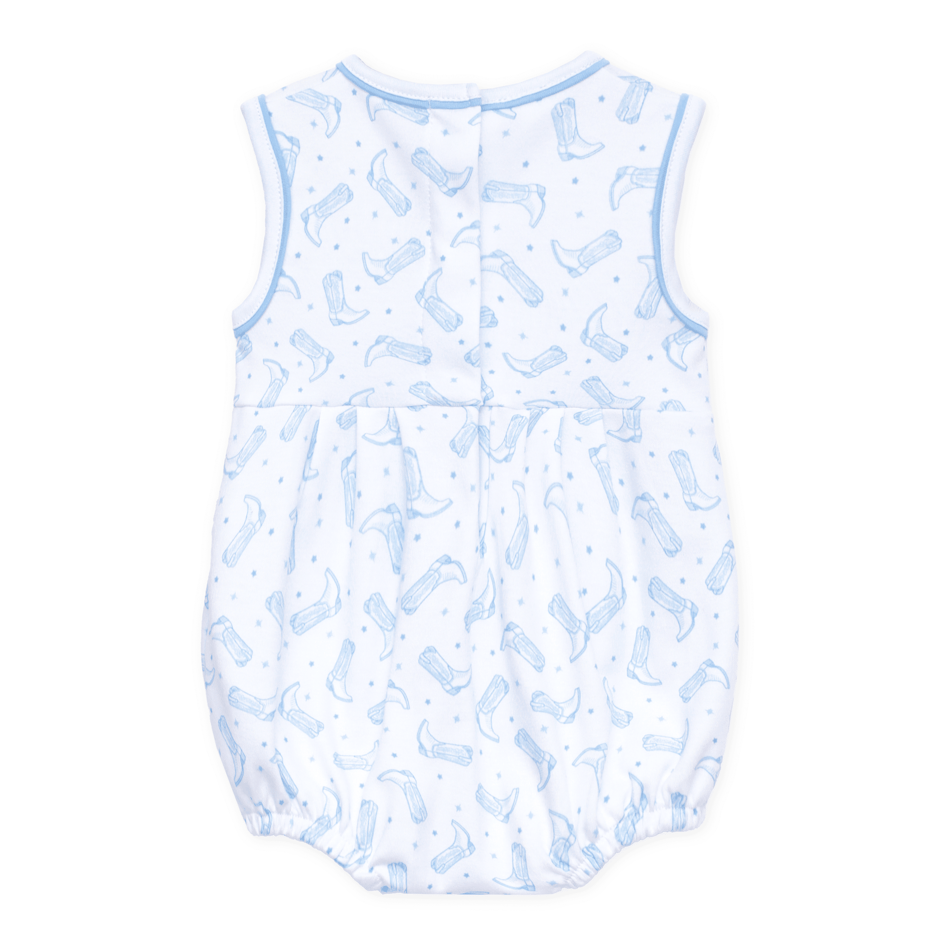 Darling Cowboy Boots Print Bubble - Light Blue - Magnolia BabyBubble