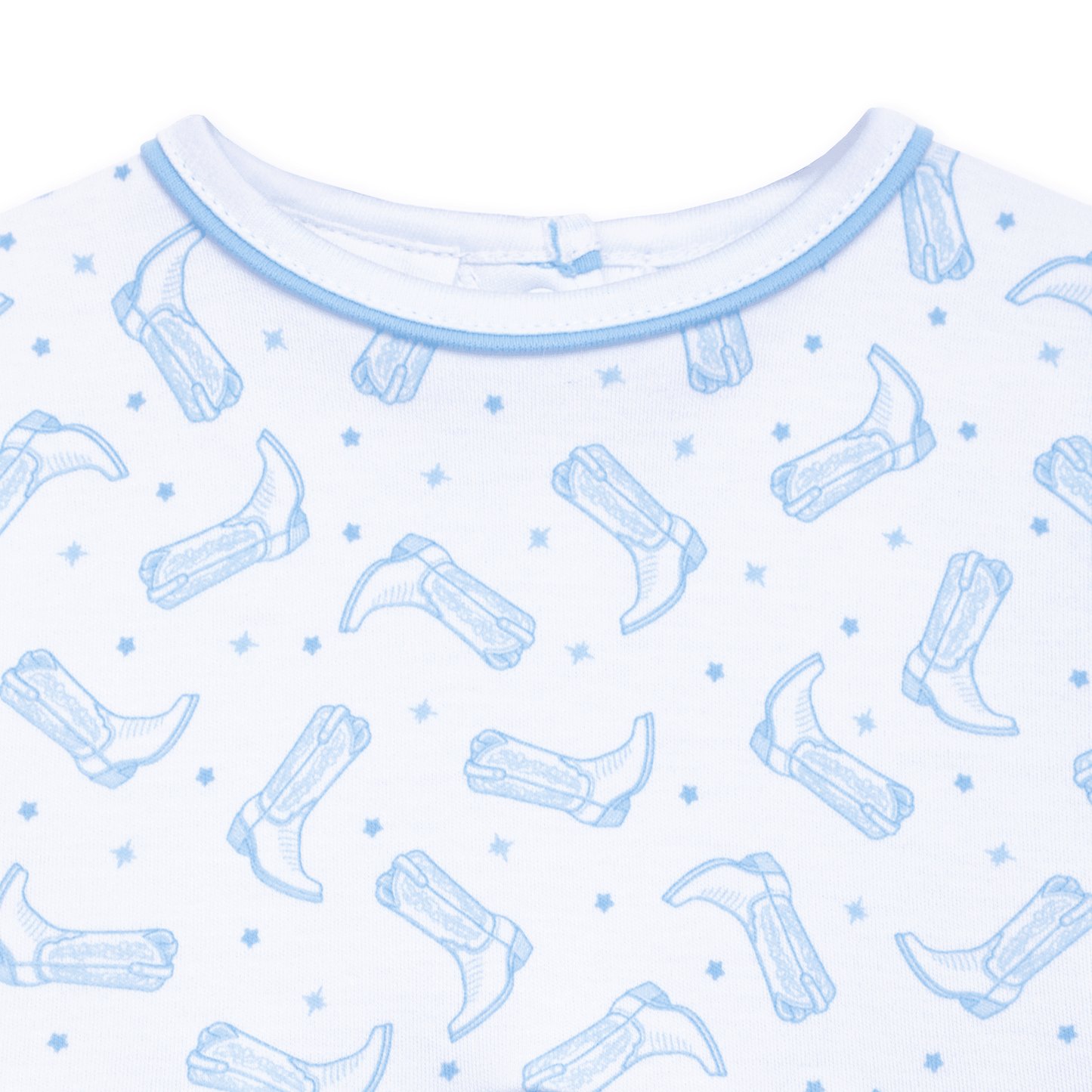 Darling Cowboy Boots Print Bubble - Light Blue - Magnolia BabyBubble