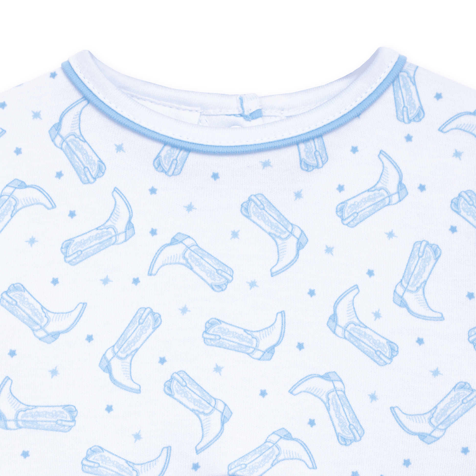 Darling Cowboy Boots Print Bubble - Light Blue - Magnolia BabyBubble