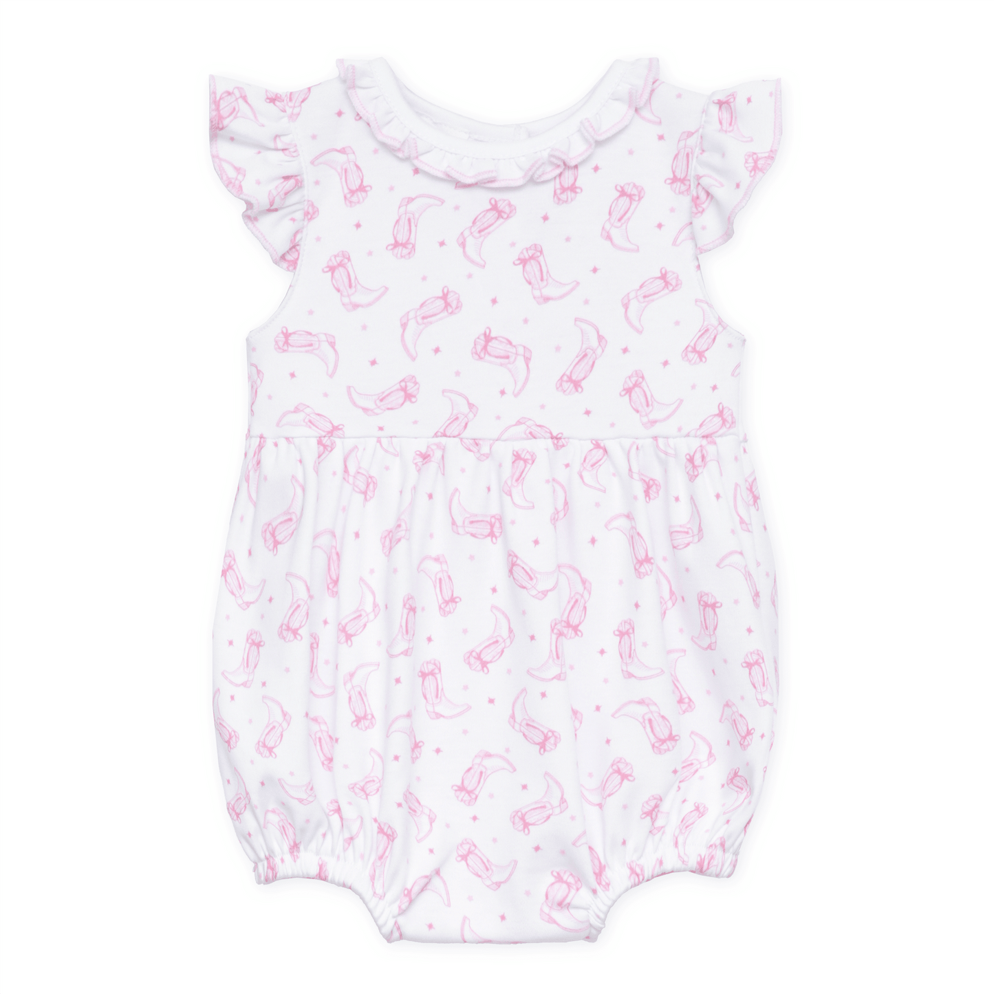 Darling Cowboy Boots Print Bubble - Pink - Magnolia BabyBubble