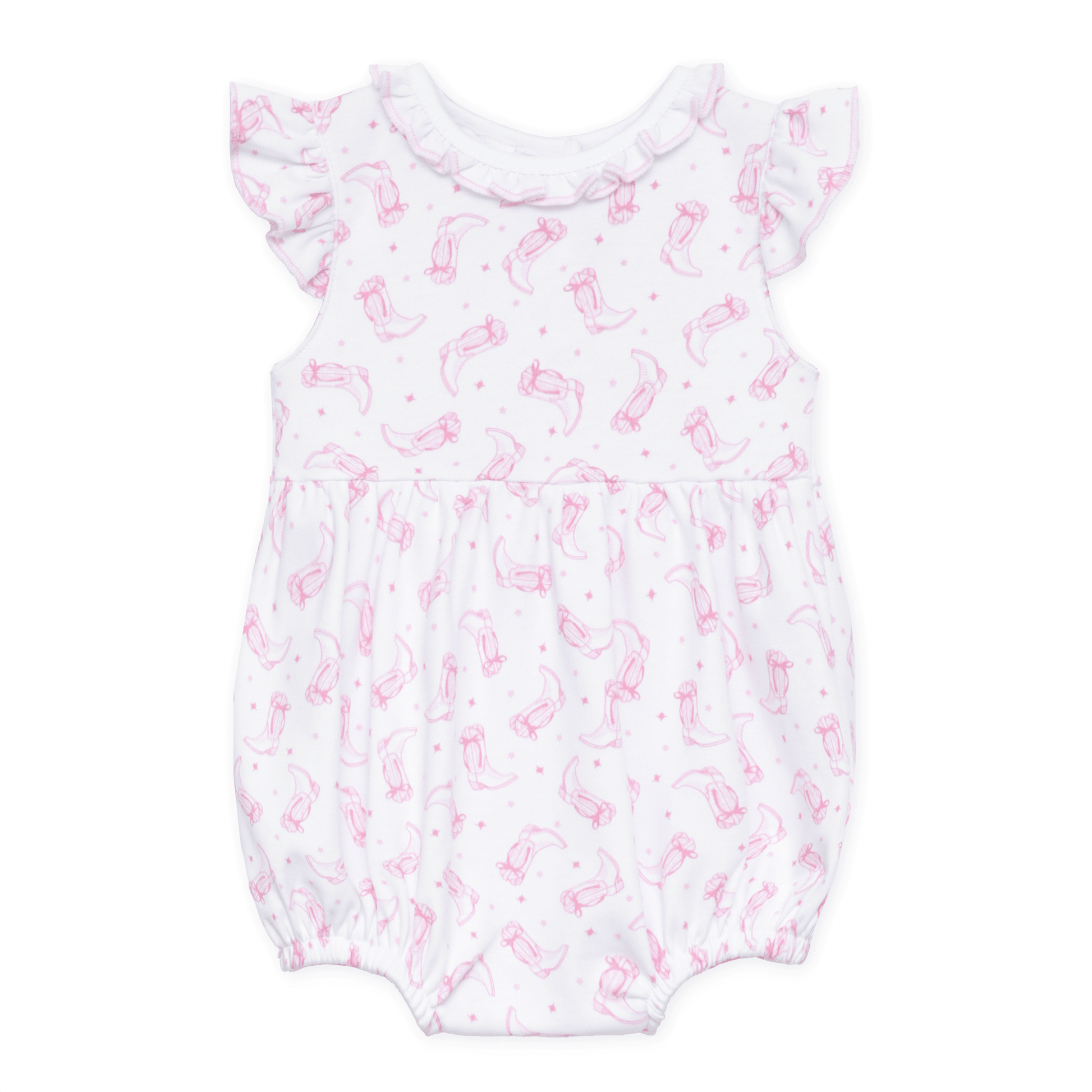 Darling Cowboy Boots Print Bubble - Pink - Magnolia BabyBubble