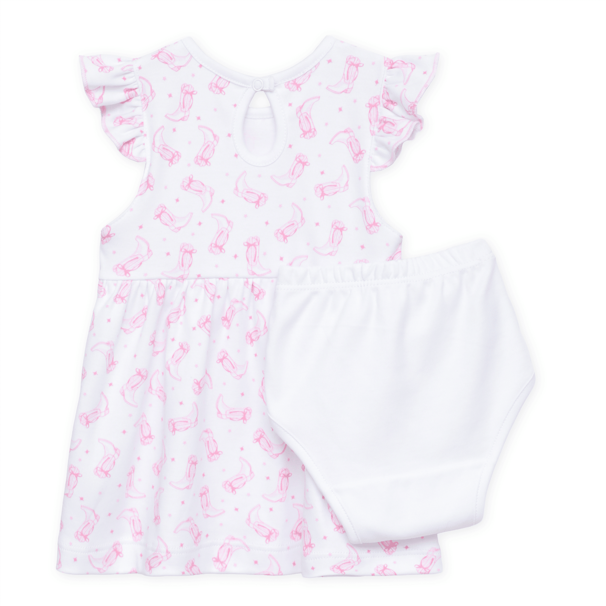 Magnolia Baby_Darling Cowboy Boots Print Dress - Pink_3