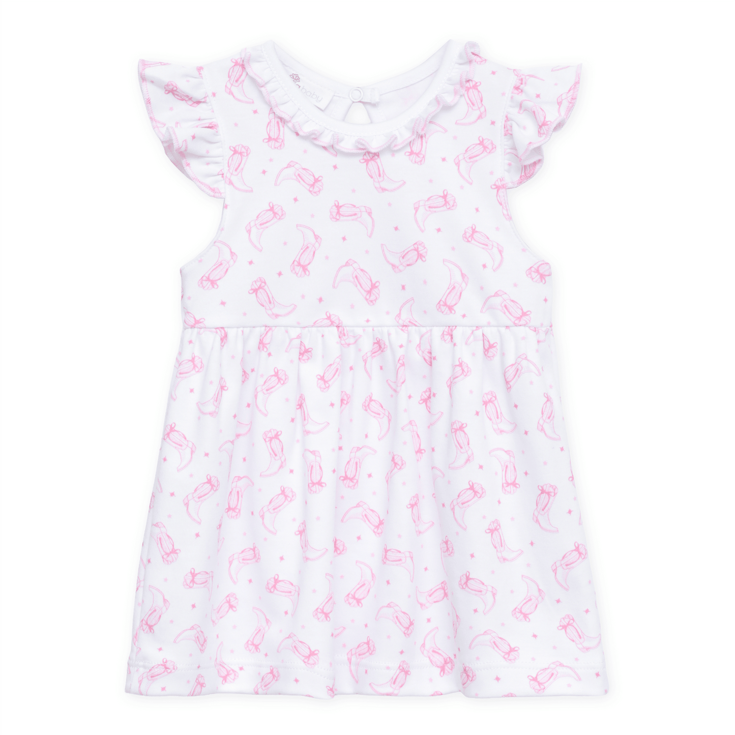 Magnolia Baby_Darling Cowboy Boots Print Dress - Pink_2