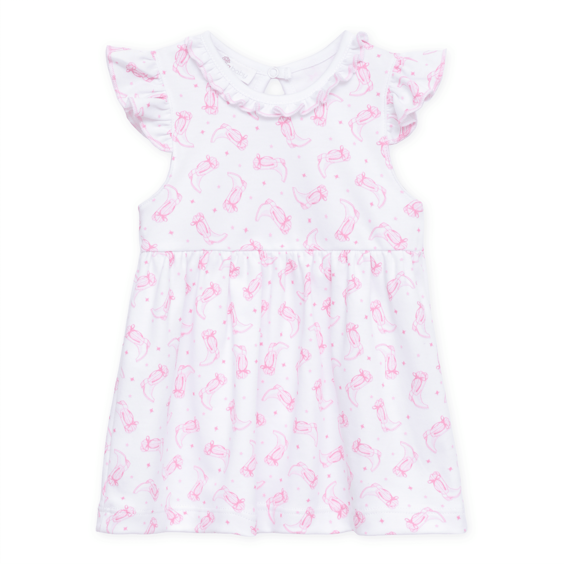 Magnolia Baby_Darling Cowboy Boots Print Dress - Pink_2