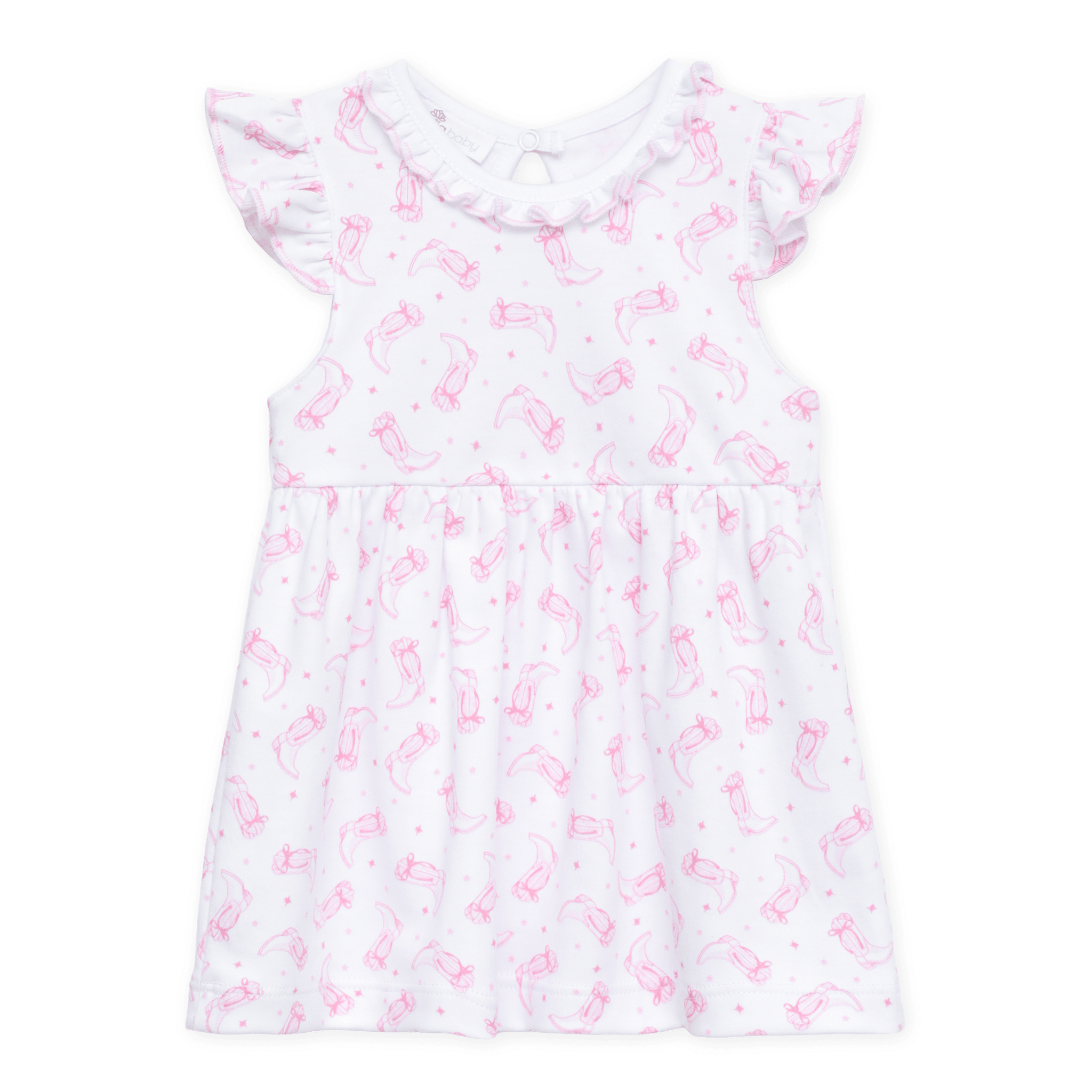 Magnolia Baby_Darling Cowboy Boots Print Dress - Pink_2