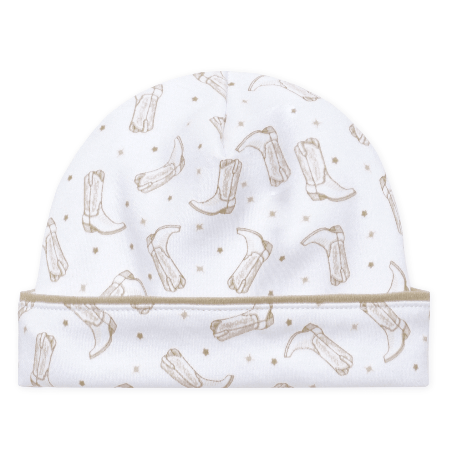 Magnolia Baby_Darling Cowboy Boots Print Hat - Ivory_1