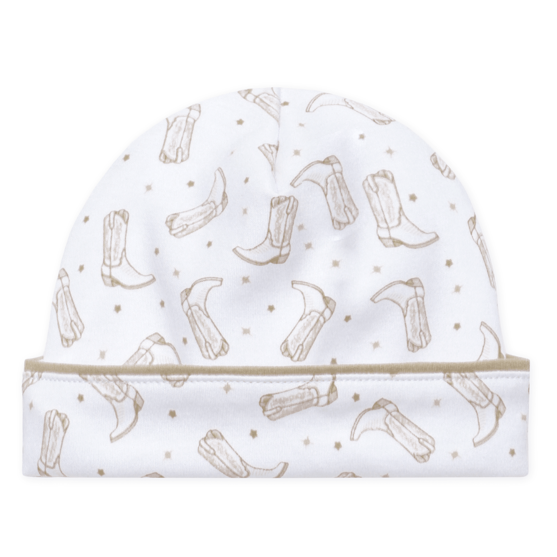 Magnolia Baby_Darling Cowboy Boots Print Hat - Ivory_1