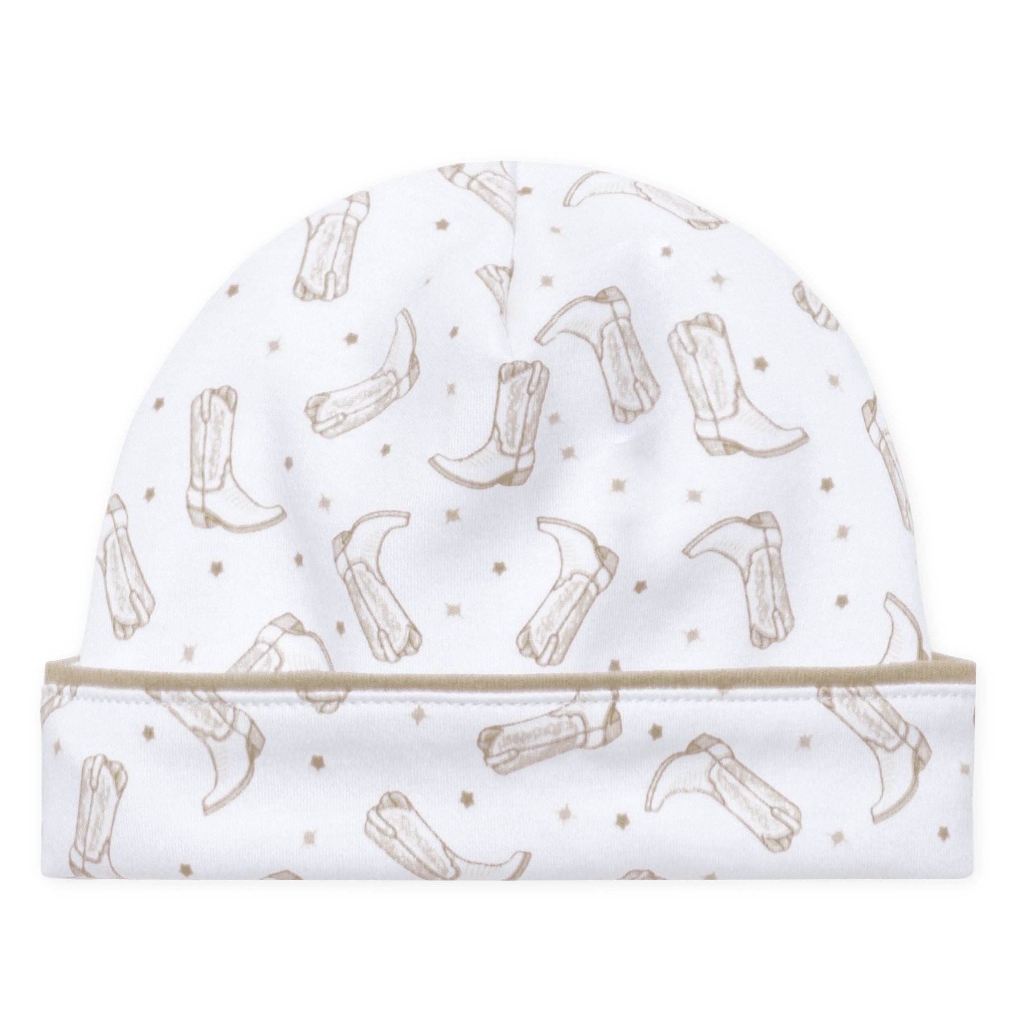 Magnolia Baby_Darling Cowboy Boots Print Hat - Ivory_1