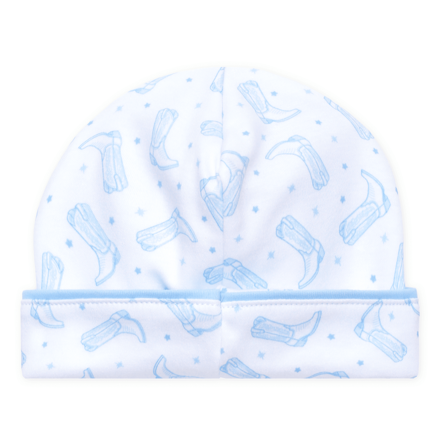 Magnolia Baby_Darling Cowboy Boots Print Hat - Light Blue_2